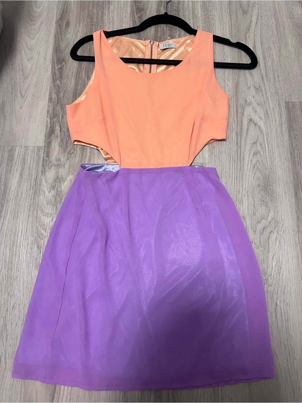 Tobi Peach and Lavender Mini Dress